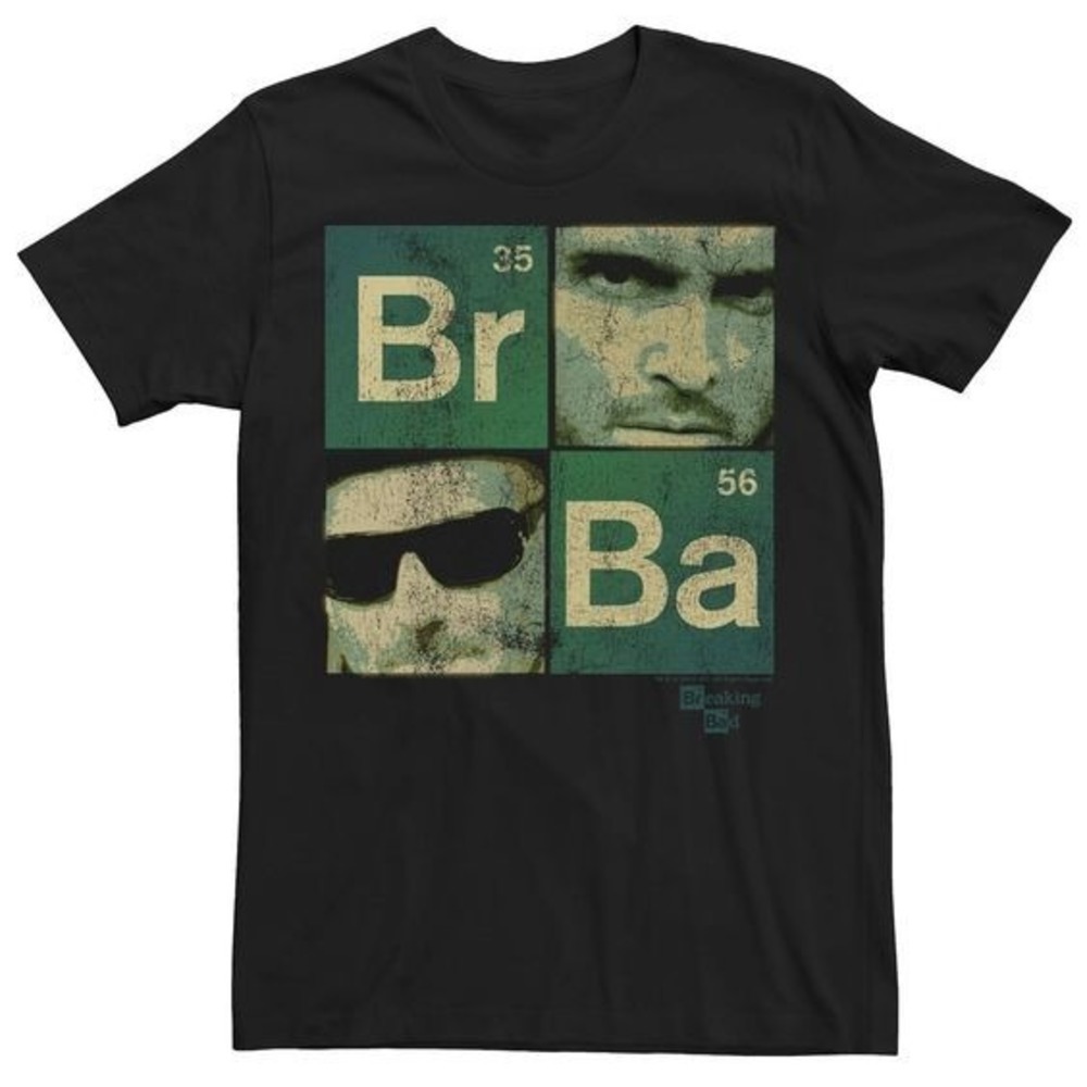 Mens Breaking Bad Distressed Chemistry Box Up Tee